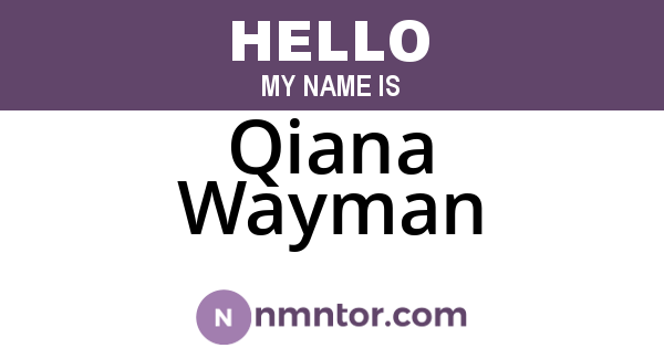 Qiana Wayman