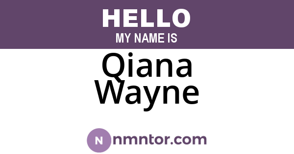 Qiana Wayne