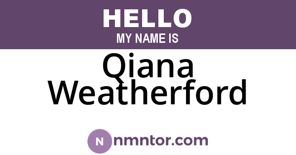 Qiana Weatherford