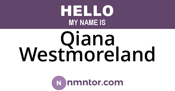 Qiana Westmoreland
