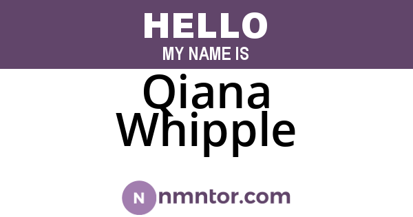 Qiana Whipple