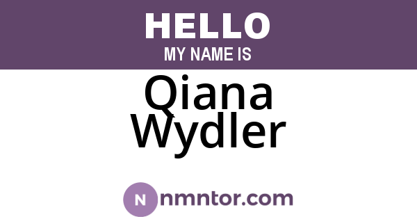 Qiana Wydler