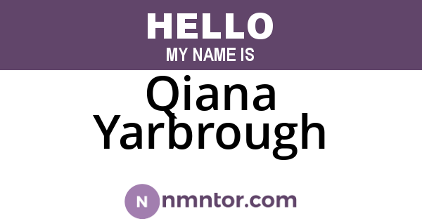 Qiana Yarbrough