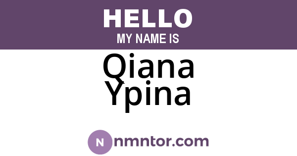 Qiana Ypina
