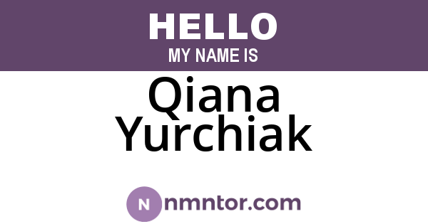 Qiana Yurchiak