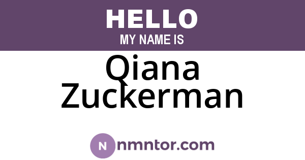 Qiana Zuckerman