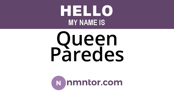 Queen Paredes