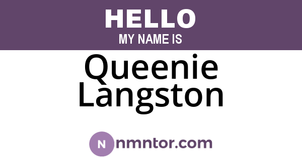 Queenie Langston