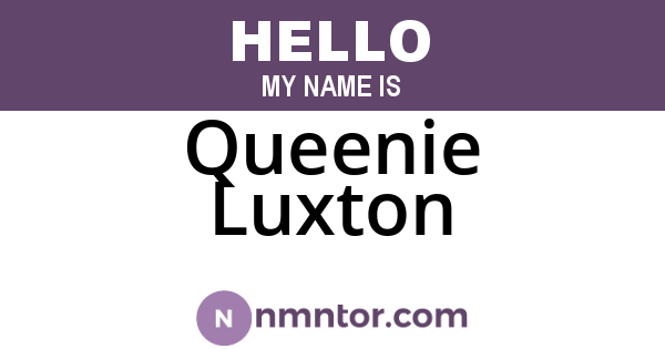 Queenie Luxton