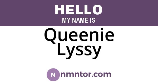 Queenie Lyssy