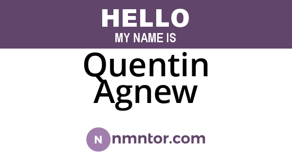 Quentin Agnew