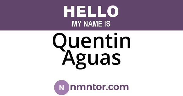 Quentin Aguas
