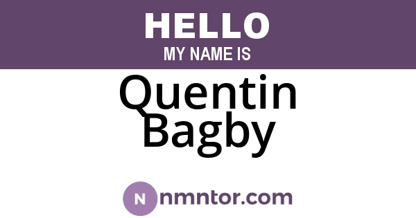 Quentin Bagby