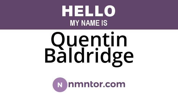 Quentin Baldridge