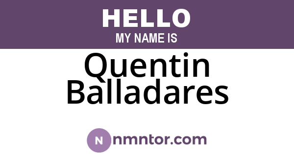 Quentin Balladares