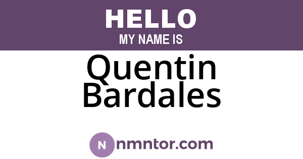 Quentin Bardales