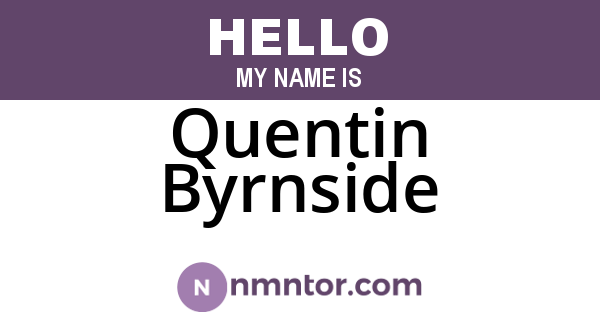 Quentin Byrnside