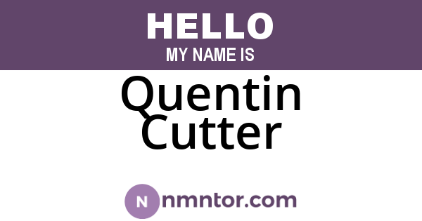 Quentin Cutter