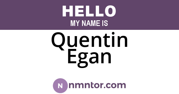 Quentin Egan