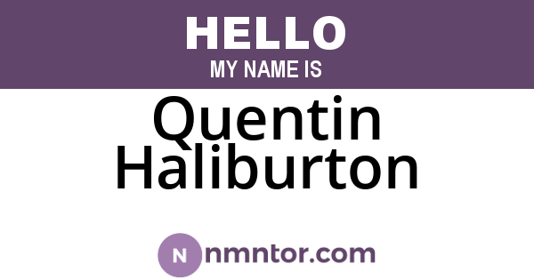 Quentin Haliburton