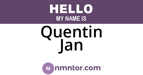 Quentin Jan