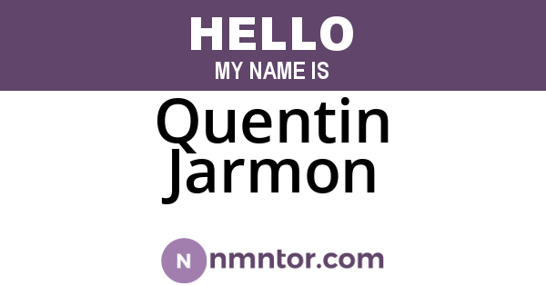 Quentin Jarmon