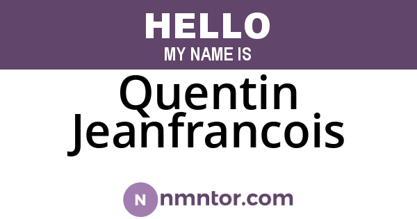 Quentin Jeanfrancois