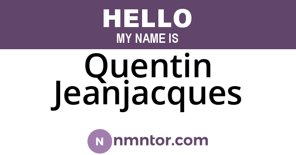 Quentin Jeanjacques