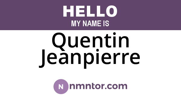 Quentin Jeanpierre
