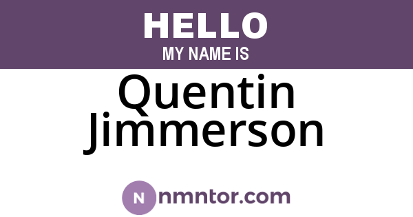 Quentin Jimmerson