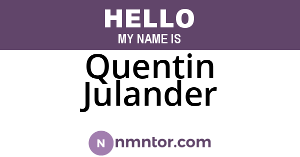 Quentin Julander