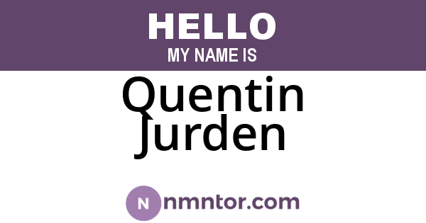 Quentin Jurden