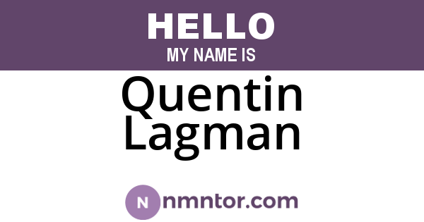 Quentin Lagman