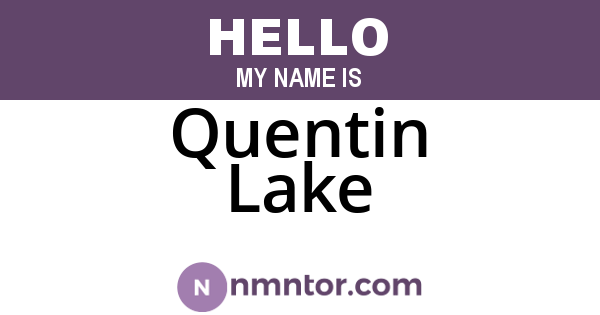Quentin Lake