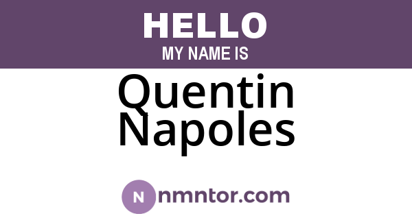 Quentin Napoles