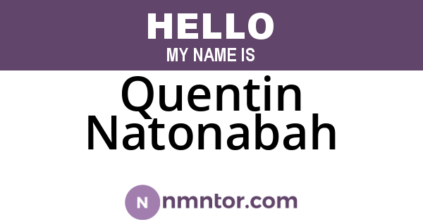 Quentin Natonabah