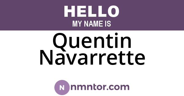 Quentin Navarrette