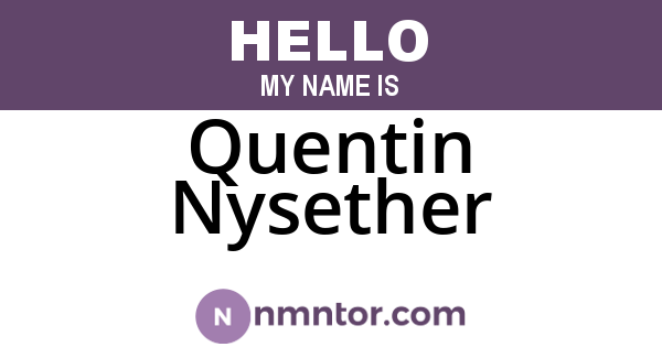 Quentin Nysether