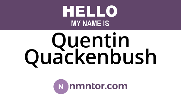 Quentin Quackenbush
