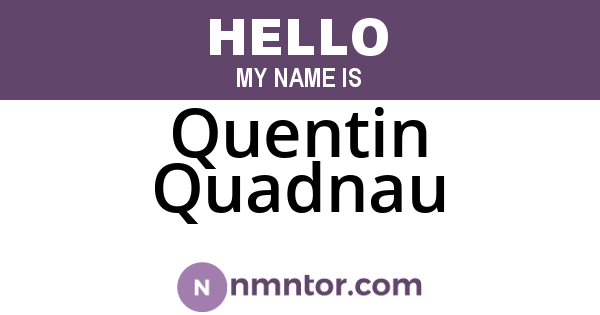 Quentin Quadnau