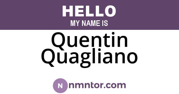 Quentin Quagliano