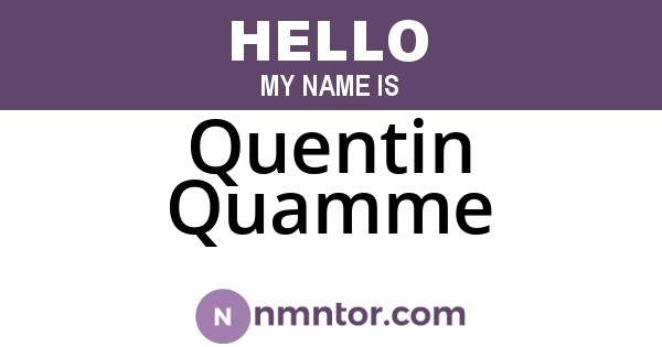 Quentin Quamme