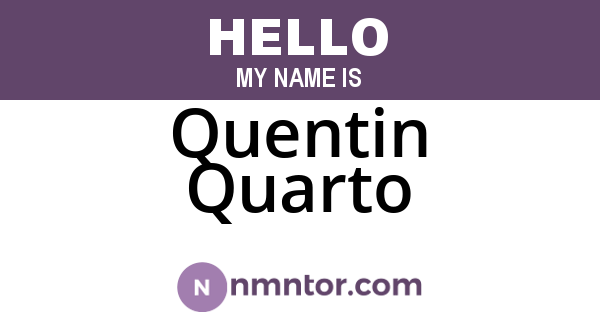 Quentin Quarto