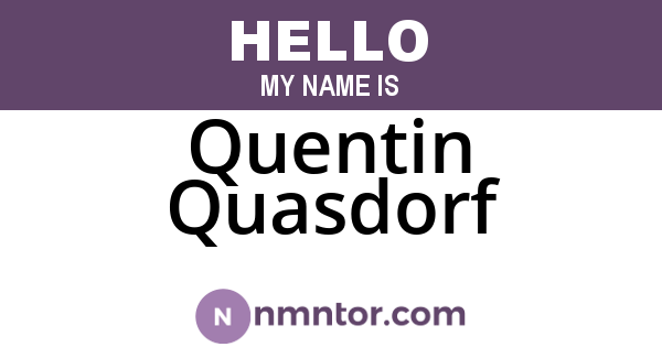 Quentin Quasdorf