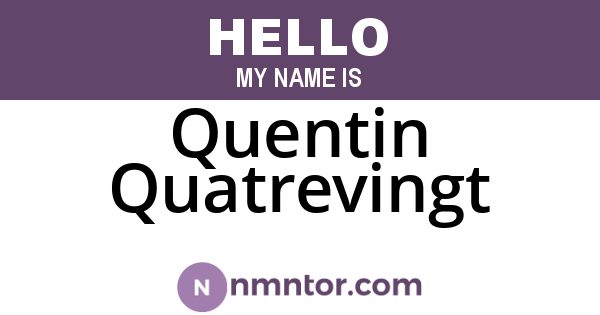 Quentin Quatrevingt