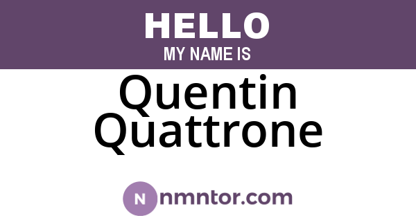 Quentin Quattrone