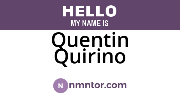 Quentin Quirino