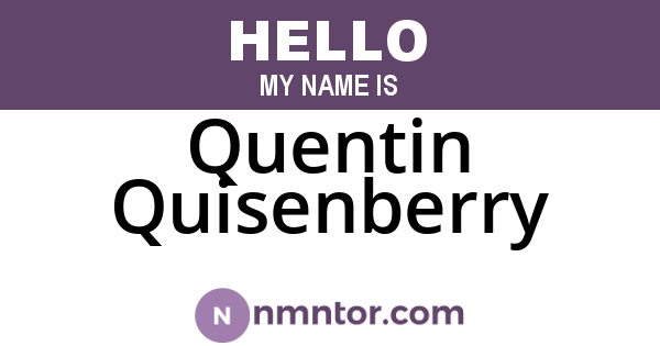 Quentin Quisenberry