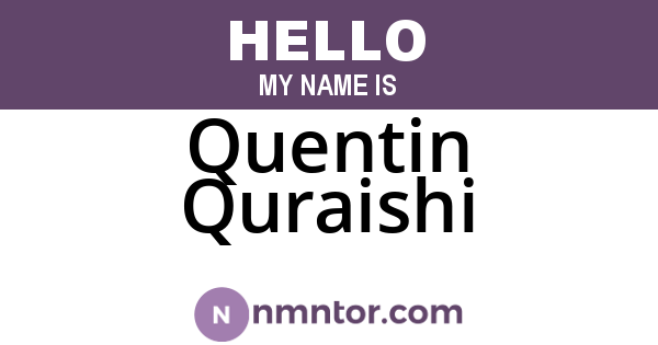 Quentin Quraishi