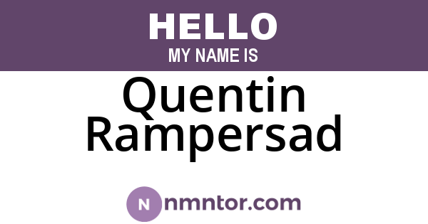 Quentin Rampersad